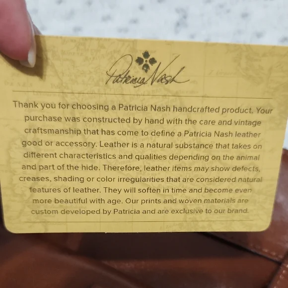 Patricia Nash Brown Leather Tote Bag with Front Pocket - Picture 10 of 10